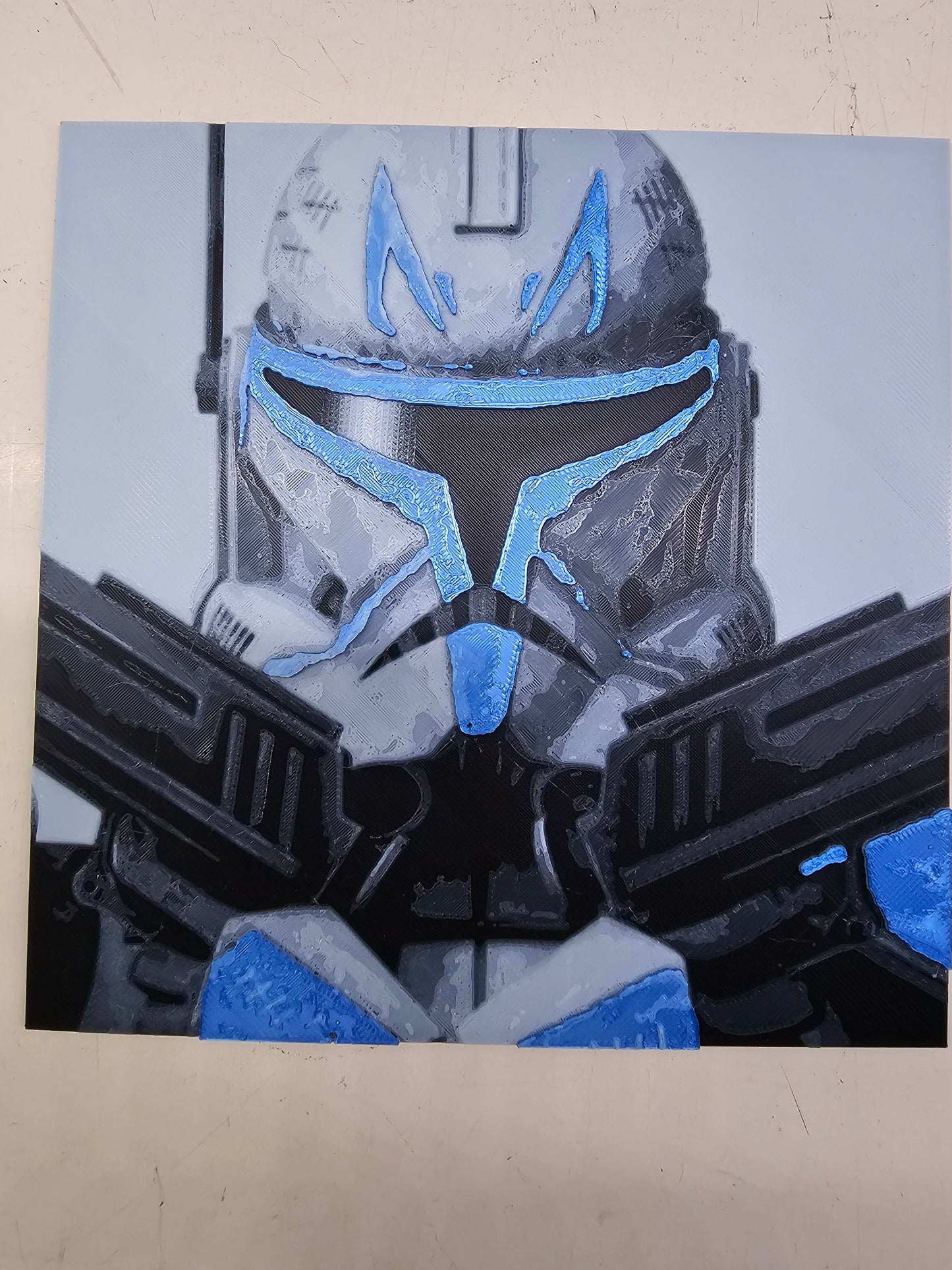 Captain Rex Close Up Hueforge 3D Art