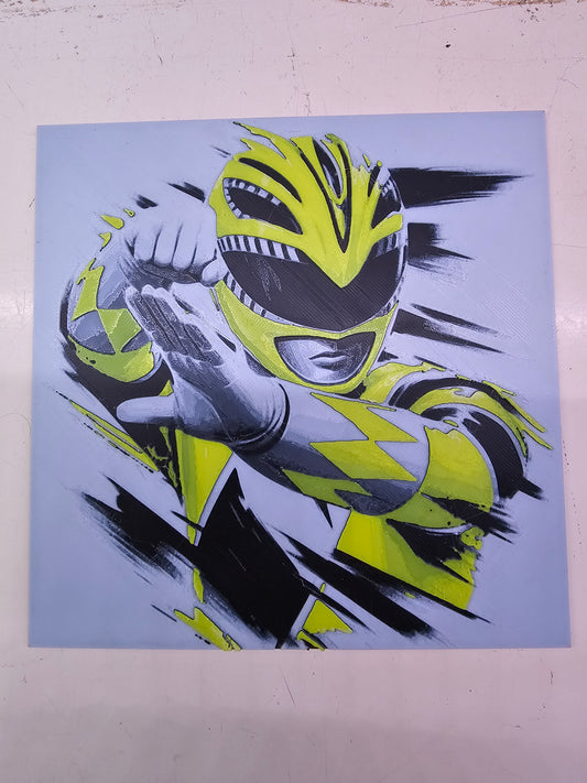 Go Go Power Rangers, Yellow Ranger 3D Hueforge Art