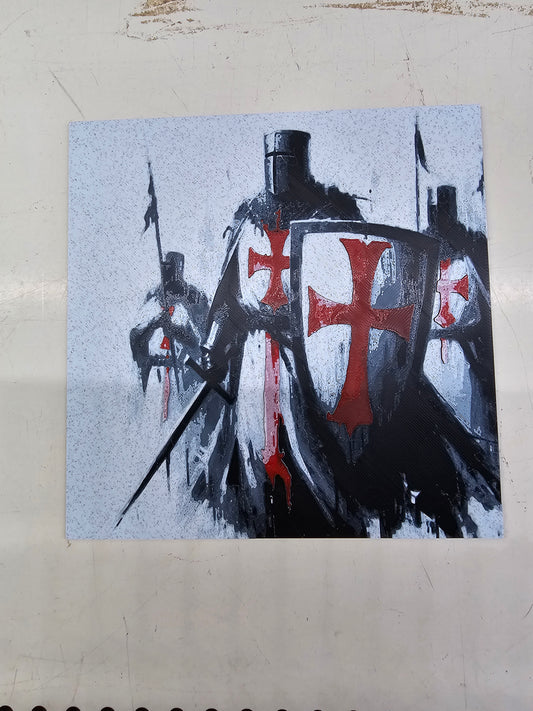 Knights Templar 3D Hueforge Art