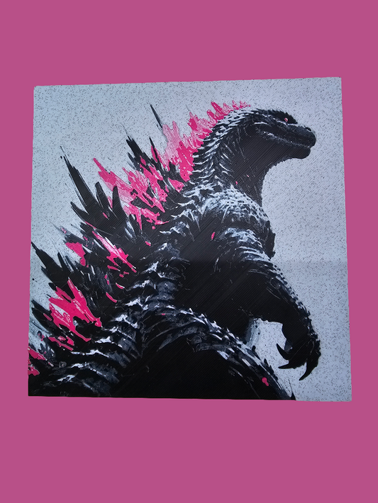 Godzilla New Empire 3d Hueforge art print