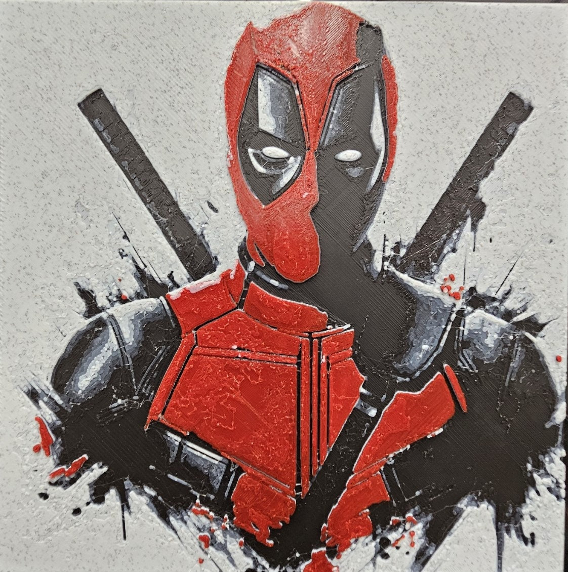 Deadpool Shocked The original merc with a mouth.  3D Hueforge Art