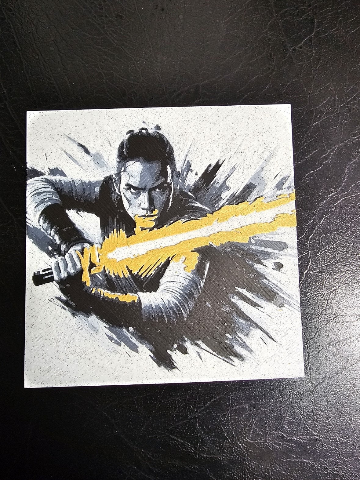 Rey with gold or Blue saber, Black colorshift background