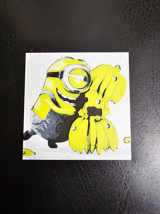 Despicable Me Minions with Bananas 3D Hueforge Art