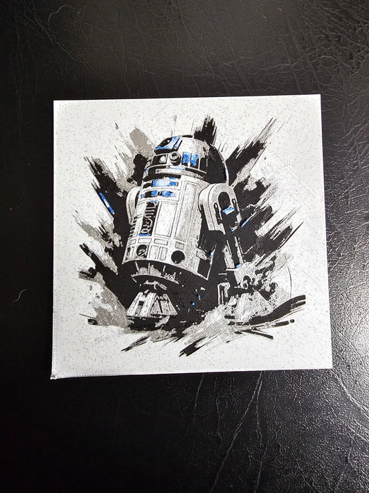 R2D2 White Background Hueforge Art