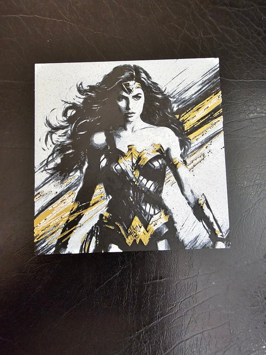 Wonder Woman Gold 4 colorHueforge 3D Art