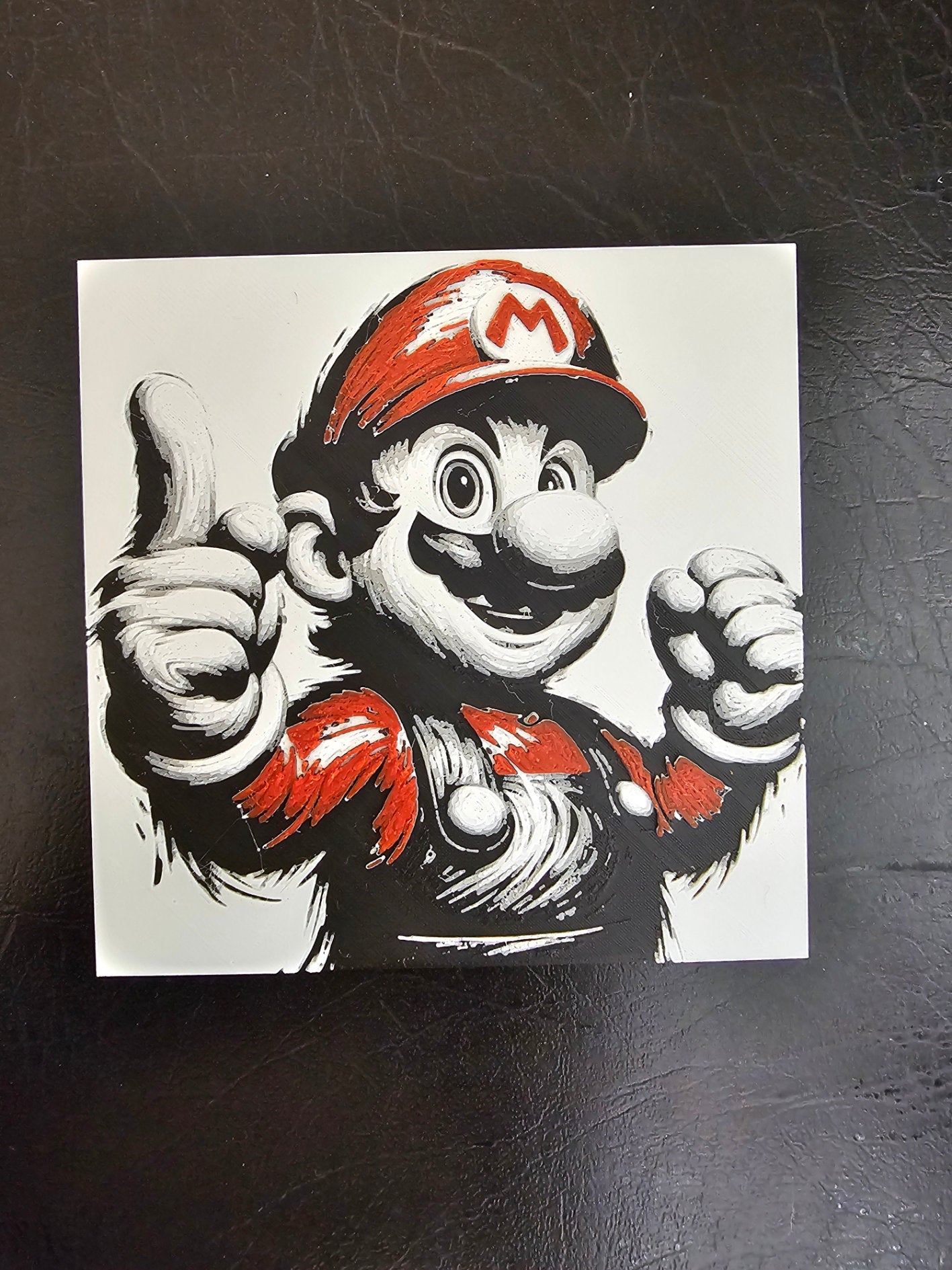 Toad from Mario 3D Hueforge Art