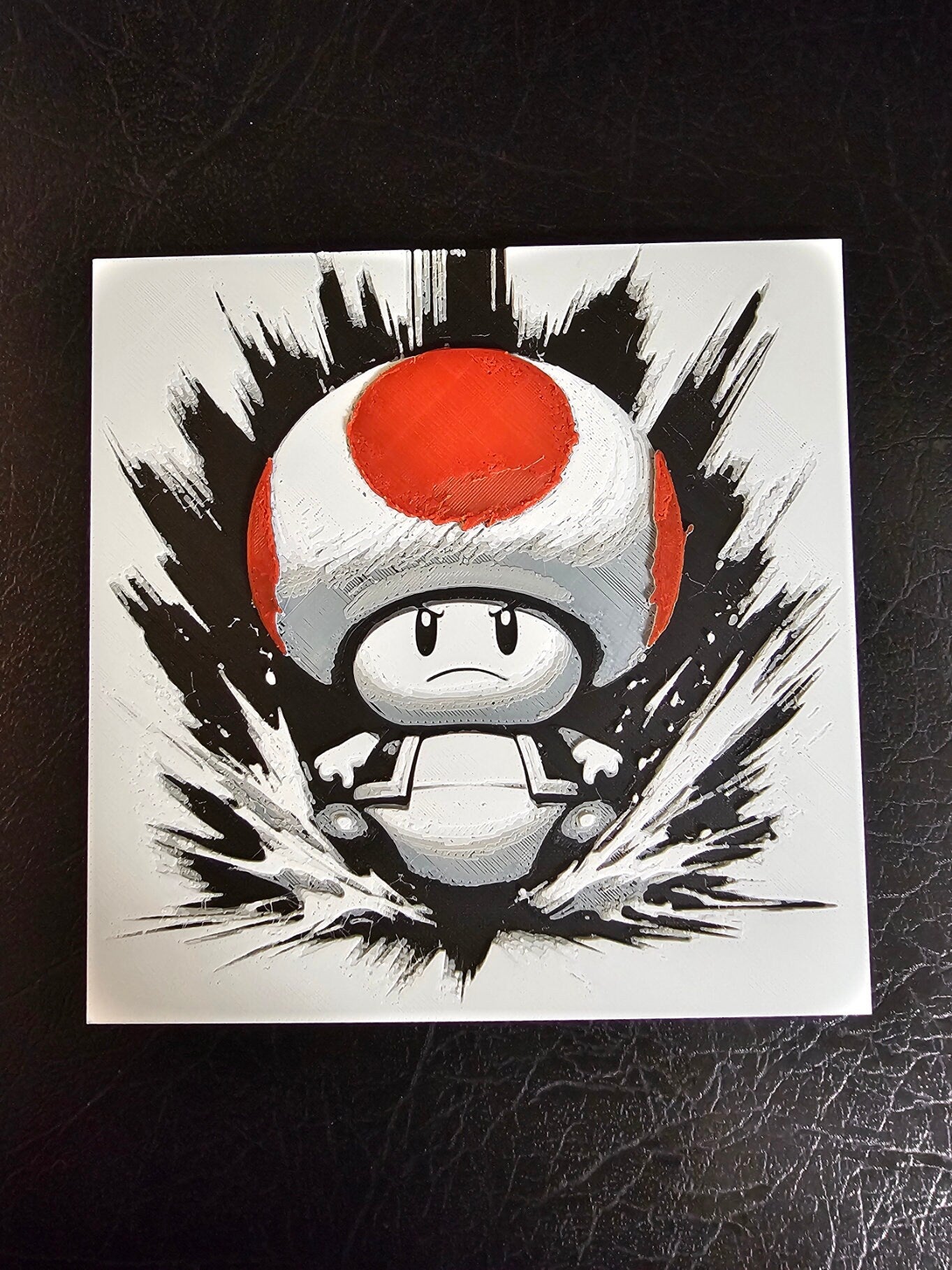 Toad from Mario 3D Hueforge Art