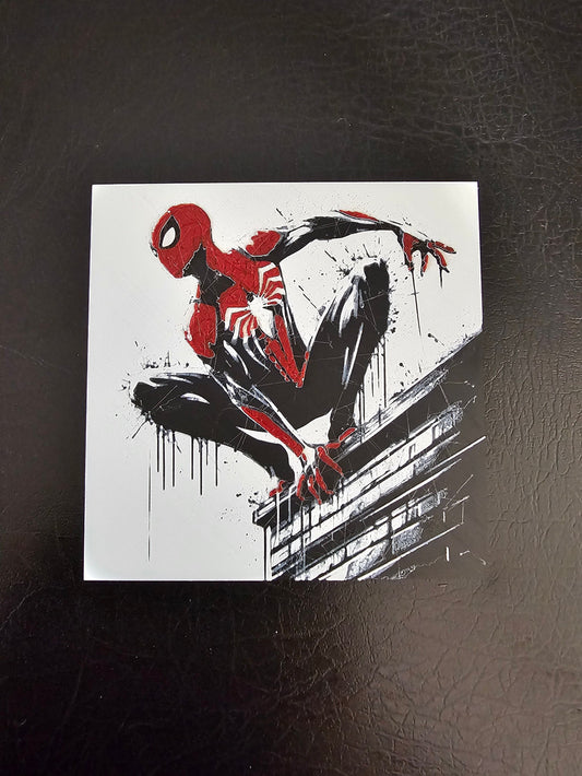 Spiderman on Ledge Hueforge 3D Art