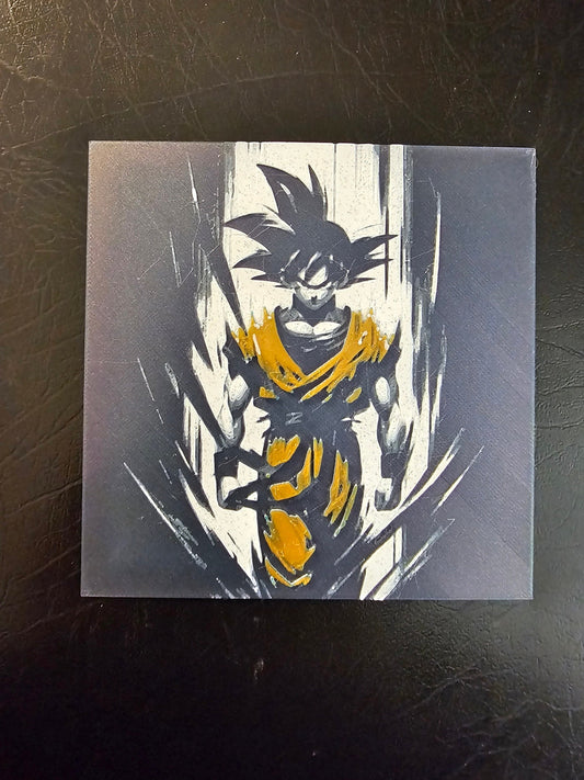 Goku.  Dragon Ball Z Black color shift background 3D Hueforge Art