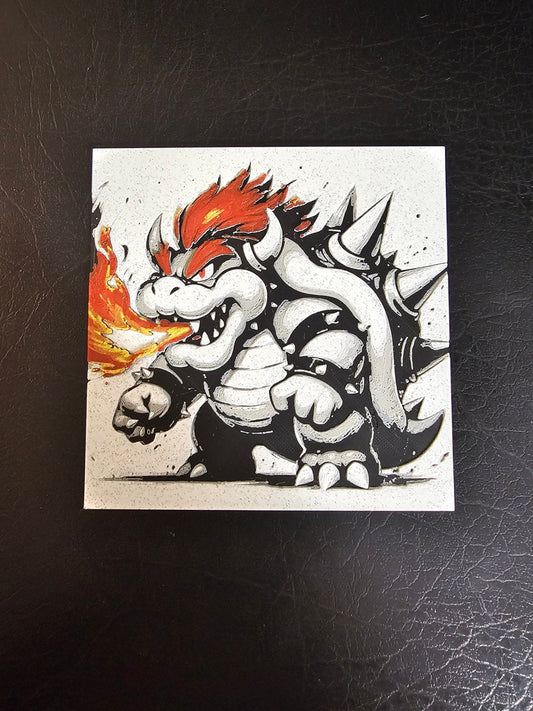 Bowser with Flame Breath 5 Color 3D Hueforge Art