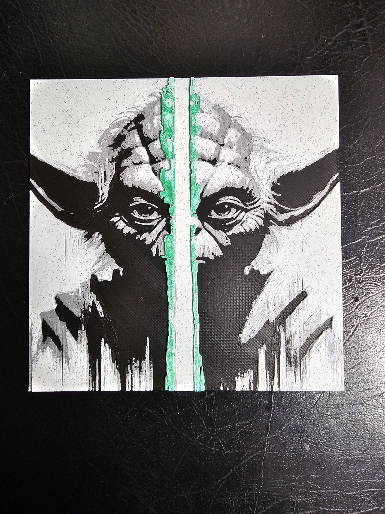 Yoda Close up 3D Hueforge Art Print