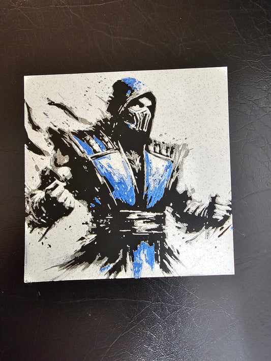 Sub-Zero Mortal Kombat Silk Blue 3D Hueforge Art