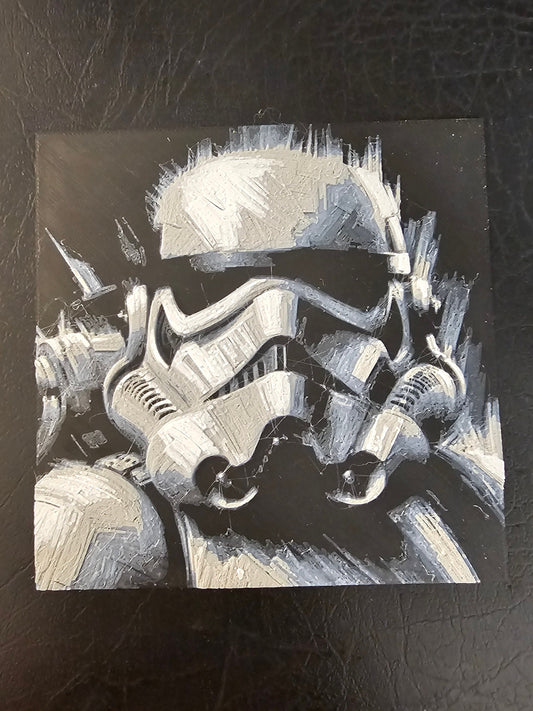 Storm Trooper Close Up 3D Hueforge Art