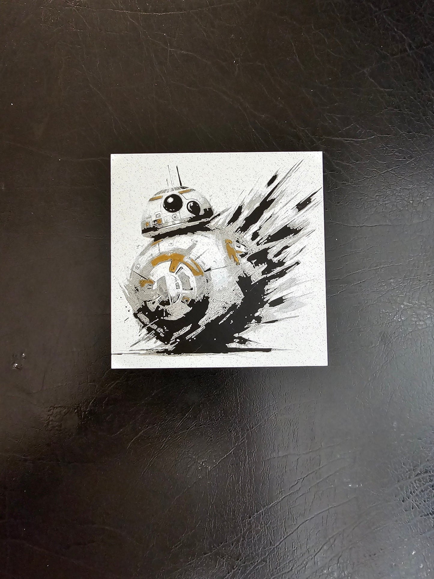 BB8 Black Background 3D Hueforge Art