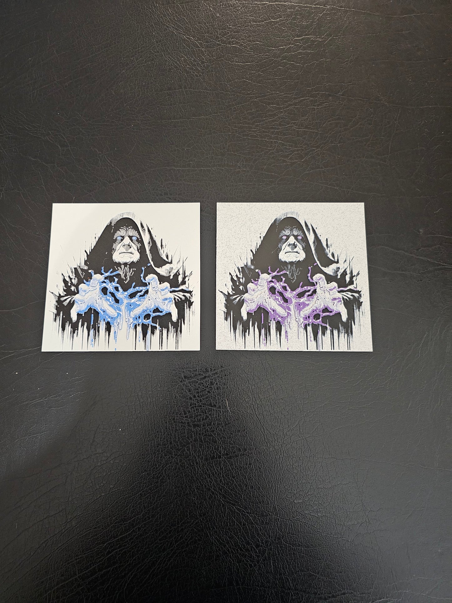 Emperor Palpatine Force Lightning Silk Blue Hueforge 3D Art