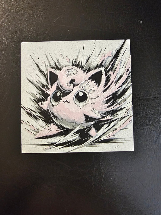 Jigglypuff, Pokemon Gotta Catch'em All 4 color 3D Hueforge Art