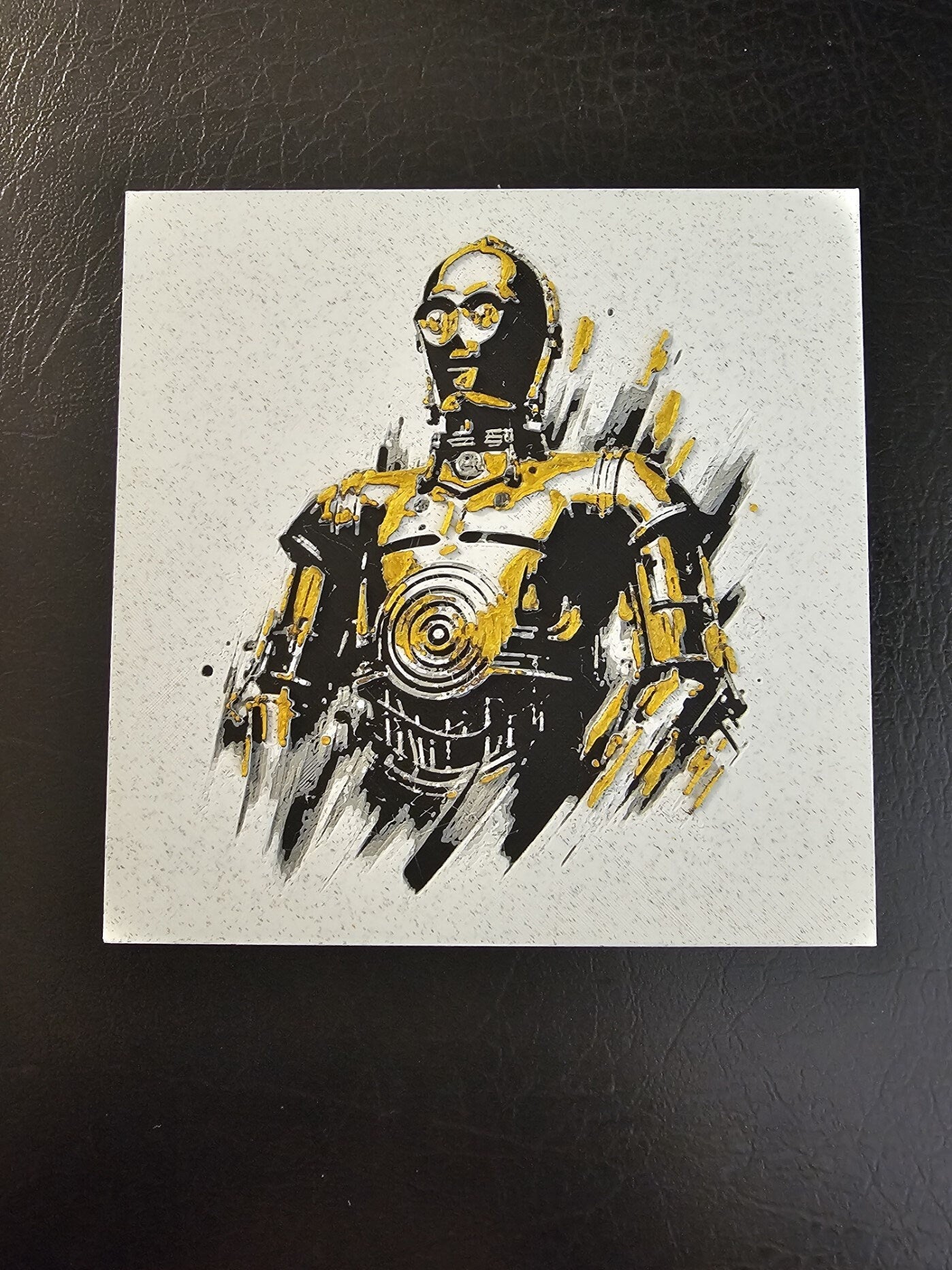 C3P0 5 Color with Silk Gold 3D Hueforge Art