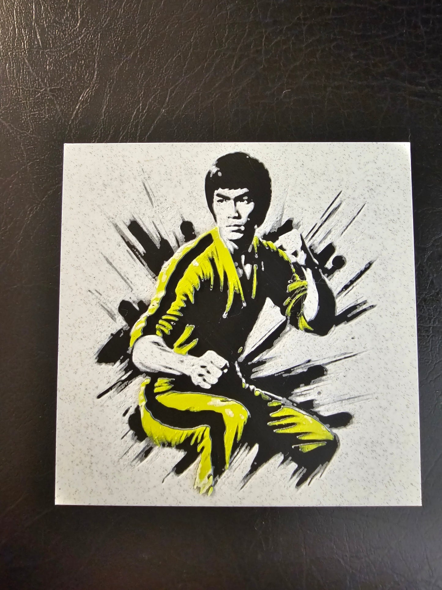 Bruce Lee in Yellow Jumpsuit 3D Hueforge Art