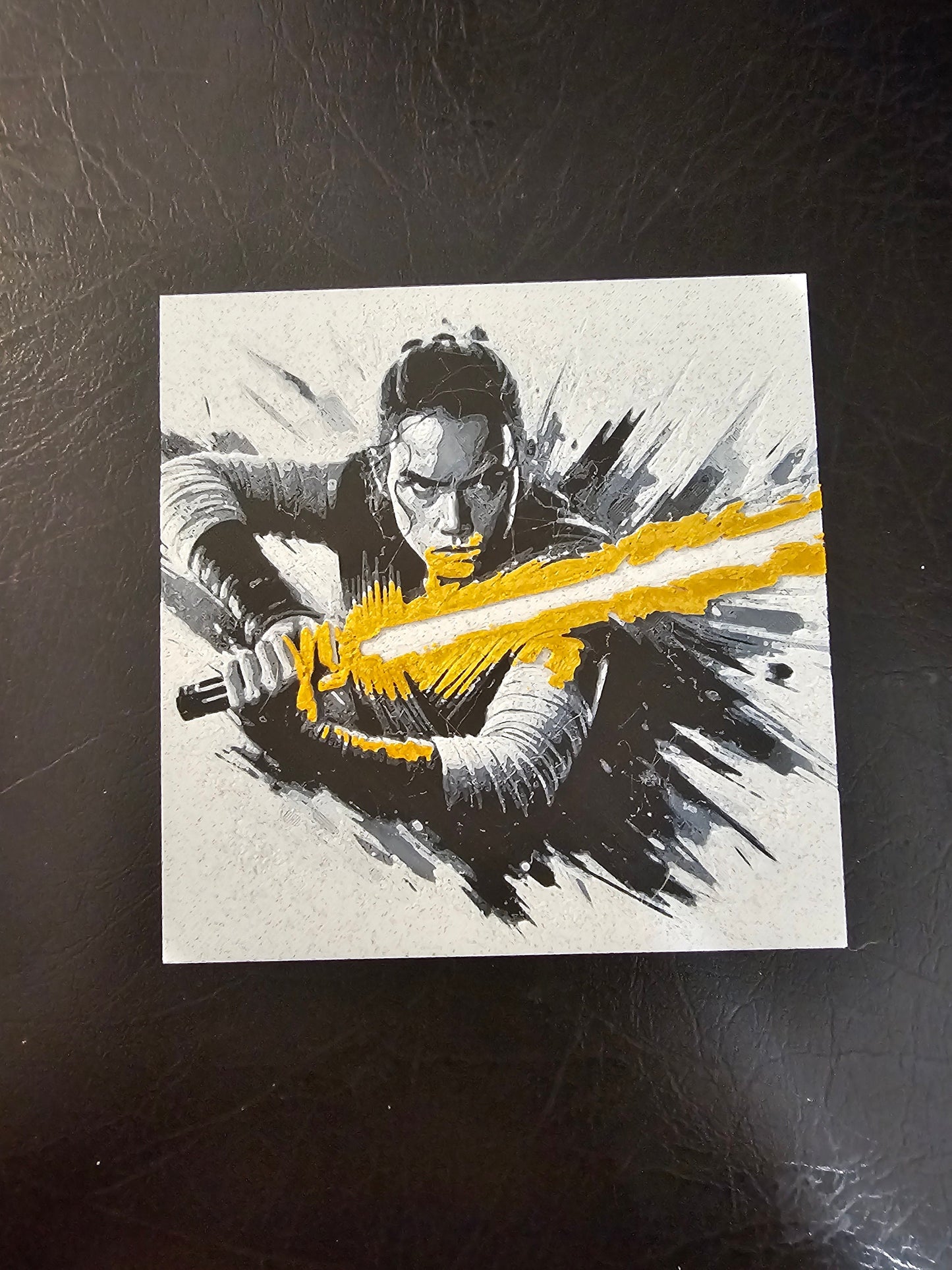 Rey Close Up with Gold or Blue saber 3D Hueforge Art