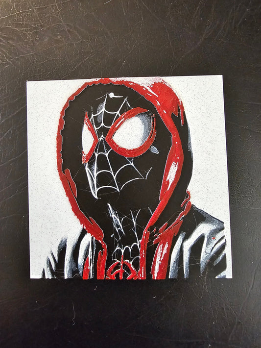 Miles Morales Spiderman Close Up Hoodie Hueforge 3D Art