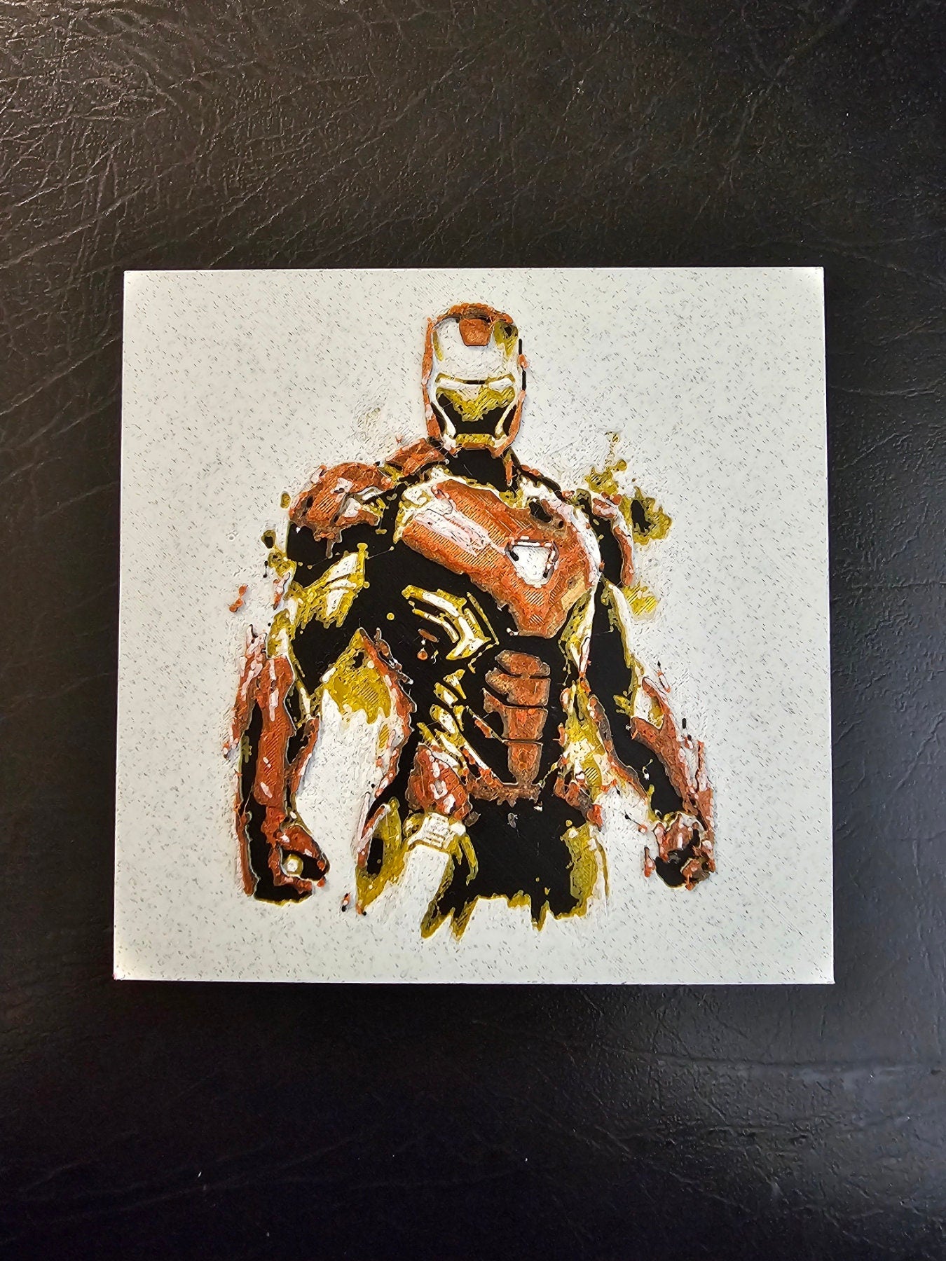 Ironman MK VI Armor in Red and Gold 3D Hueforge Art