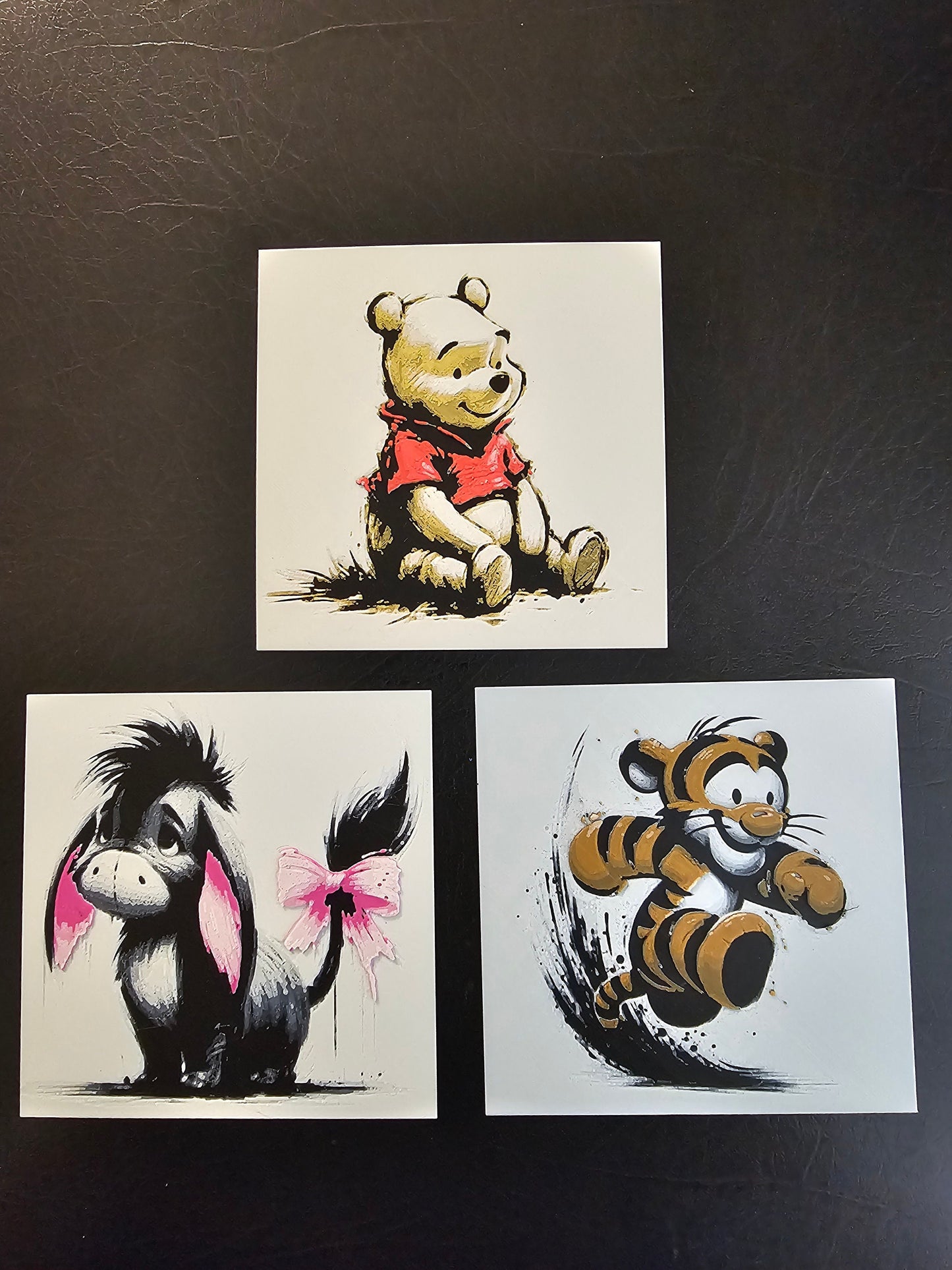 Pooh Bear Red and Gold 3D Hueforge Art